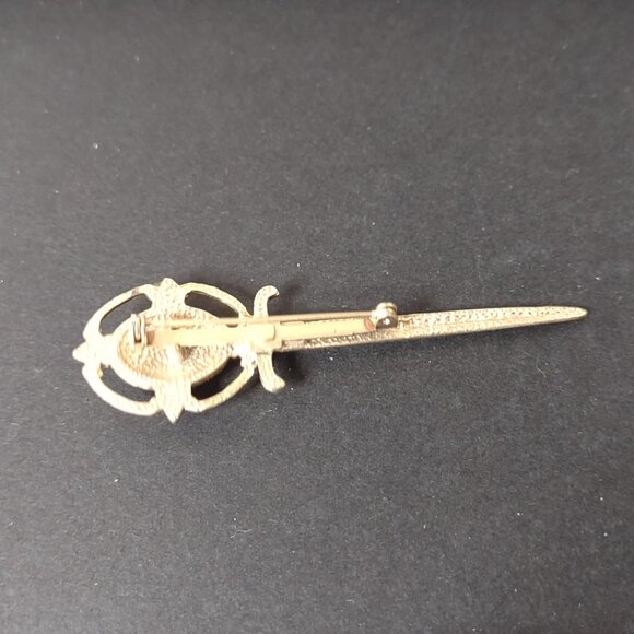 Gold Tone Sword Brooch - Picture 5 of 10